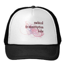Medical Transcription Babe Mesh Hats