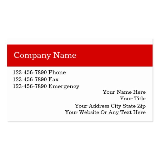 Medical Transportation Business Cards (back side)