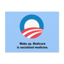 Medicare is socialized medicine postcard