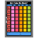 Medication Check List (Customizable) Dry Erase White Board