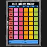 Medication Check List (Customizable) dry erase boards