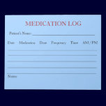 Medication Log Notepad (Pale Blue) notepads