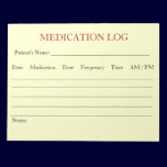 Medication Log Notepad (White) notepads