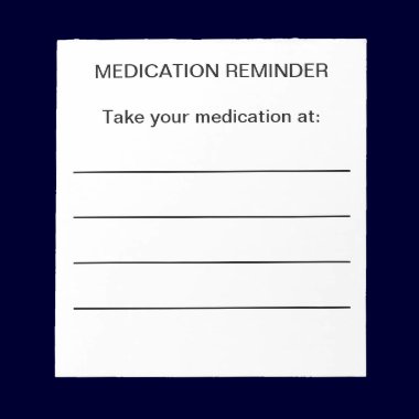 Medication Reminder notepads