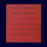 Medication Reminder Notepads notepads