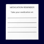 Medication Reminder Notes notepads