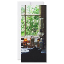Medicine and Hurricane Lamp on Desk Personalized Rack Card