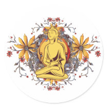 Medicine Buddha in Meditation stickers by BuddhaGifts Medicine Buddha in Meditation stickers