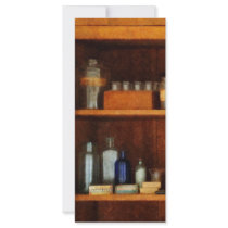 Medicine Cabinet with Asthma Medication Customized Rack Card
