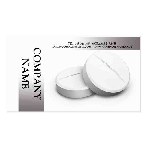 Medicine / Pharmacy / Pharmacist Business Card (front side)