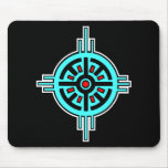 Medicine Wheel-Black Mouse Mat