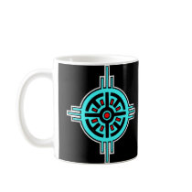 Medicine Wheel-Black Coffee Mug