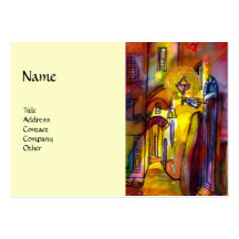 MEDIEVAL ALLEY BY NIGHT IN FLORENCE BUSINESS CARD TEMPLATE