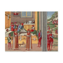 Medieval amputation scene postcard