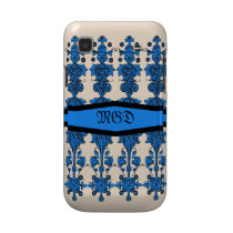 Medieval art nouveau unisex blue design monogram