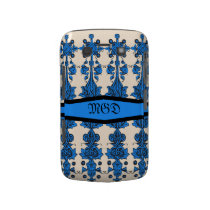 Medieval art nouveau unisex blue design monogram