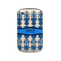 Medieval art nouveau unisex blue design monogram
