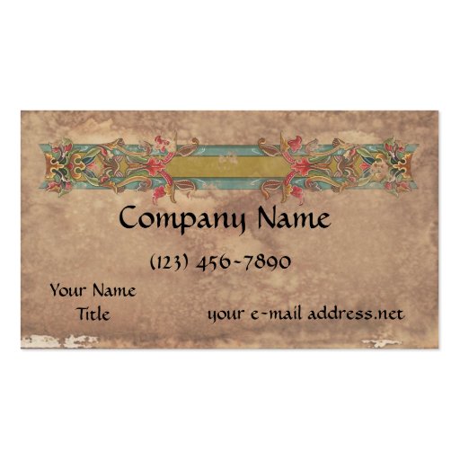 Medieval Banner Business Card Templates (front side)