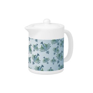 Medieval Bird Pattern Teapot