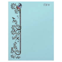 Medieval Birds and Leaves Personalized Letterhead