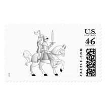 Medieval Bride And Knight Postage Stamps