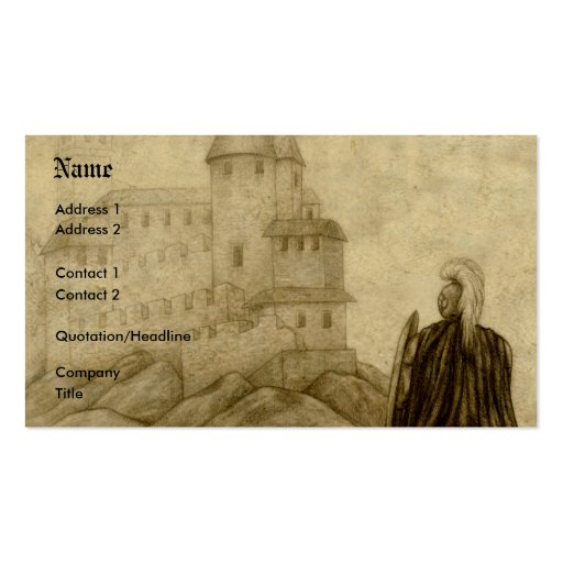 Medieval Business Card (front side)