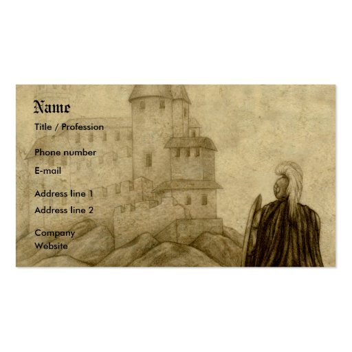 Medieval Business Card (front side)