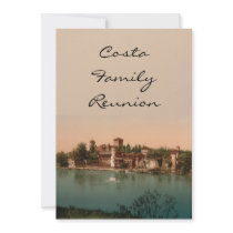 Medieval Castle and Market Town, Turin, Italy Custom Invite