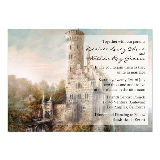 Medieval Castle Wedding Invitation
