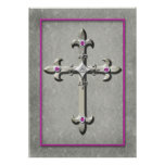 Medieval Celtic Cross Wedding Invitation