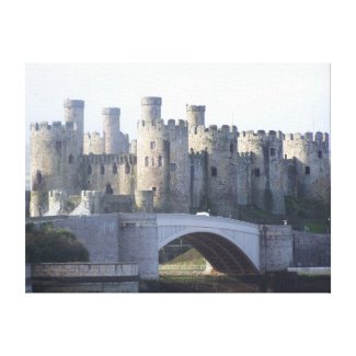Medieval Conwy castle canvas wrappedcanvas