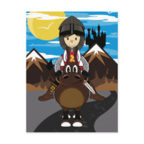 Medieval Crusader Knight Scene Postcard by markmurphycreative Medieval Crusader Knight Scene Postcard