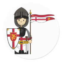Medieval Crusader Knight Sticker