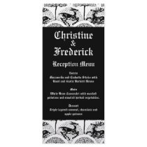 Medieval Deer and Trees, wedding menu and program Full Color Rack Card