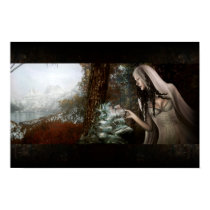 Medieval Forest Woman Print by nellfallcard Medieval Forest Woman Print