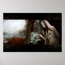 Medieval Forest Woman Print posters