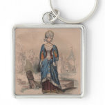 Medieval French fashion noble lady costume Keychains