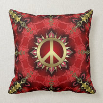 Medieval Gold Peace Power Cushion Pillow