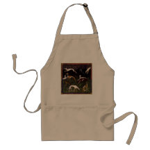 Medieval Greyhounds Fine Art Aprons