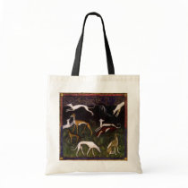 Medieval Greyhounds Fine Art Canvas Bag