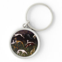 Medieval Greyhounds Fine Art Keychains