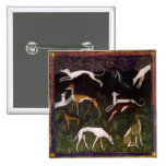 Medieval Greyhounds Fine Art Pins