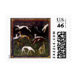 Medieval Greyhounds Fine Art Postage Stamps