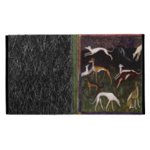 Medieval Greyhounds in the Deep Forest iPad Folio Case