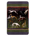 Medieval Greyhounds in the Deep Woods Flexible Magnet
