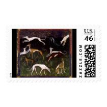 'Medieval Greyhounds' Postage Stamps