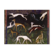 'Medieval Greyhounds' postcards by cowboyannie 'Medieval Greyhounds' postcards