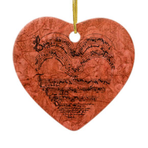 Medieval Heart Manuscript Ornament Pendant ornament