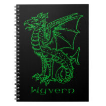 Medieval Heraldry Wyvern Spiral Notebook