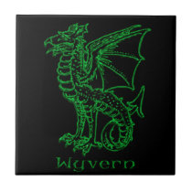 Medieval Heraldry Wyvern Tiles